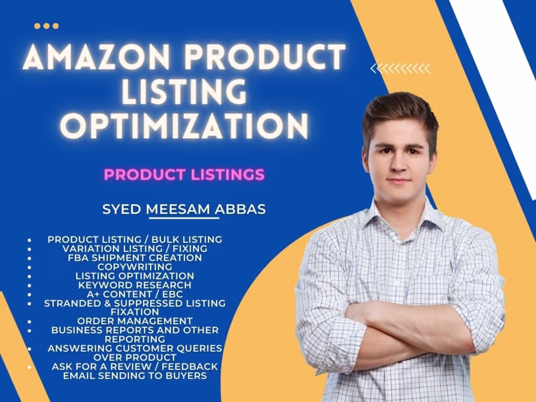 Cover image for I will manage your Amazon seller account and Amazon sales copy