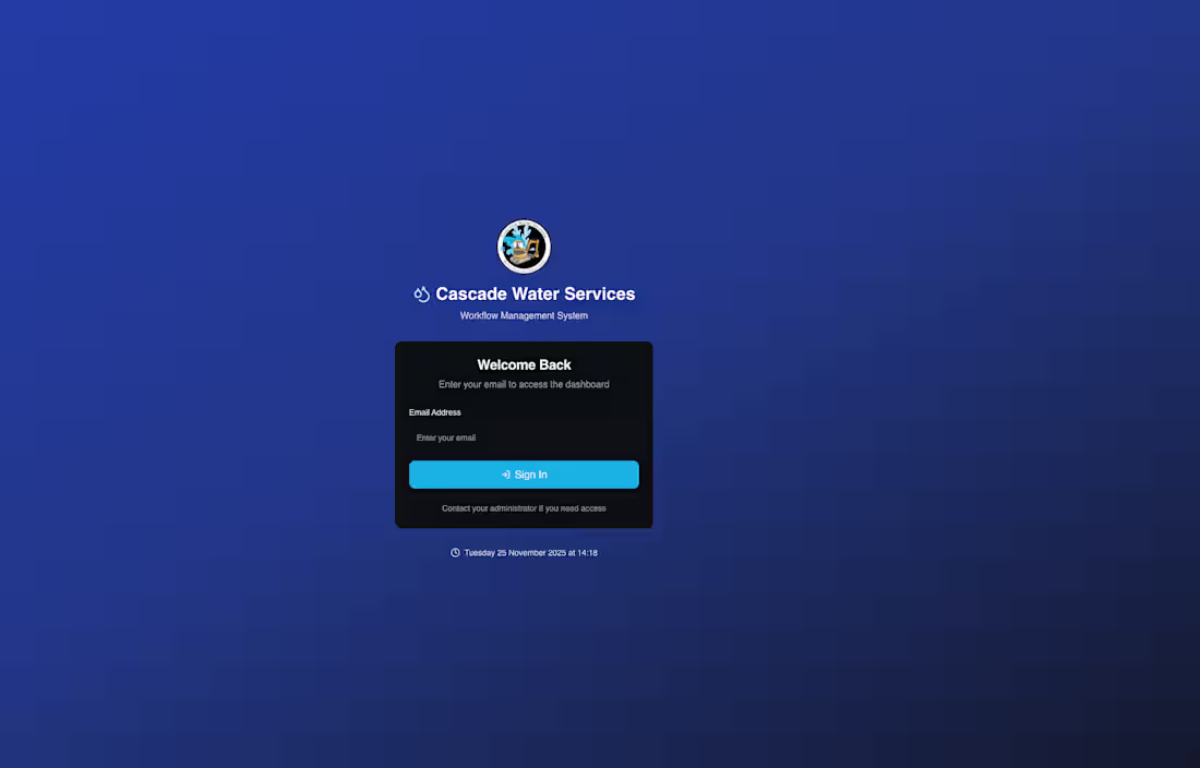 Cover image for Workflow Management System for Cascade Water Services