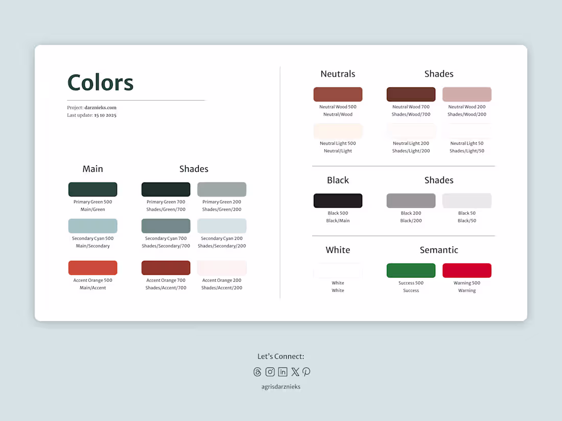 Cover image for Color Selection These colors are carefully chosen to match t...