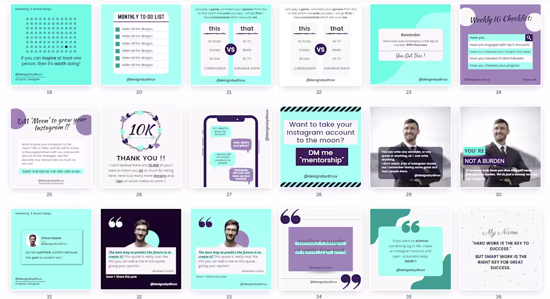 Cover image for Designed 130+ Instagram Post Templates