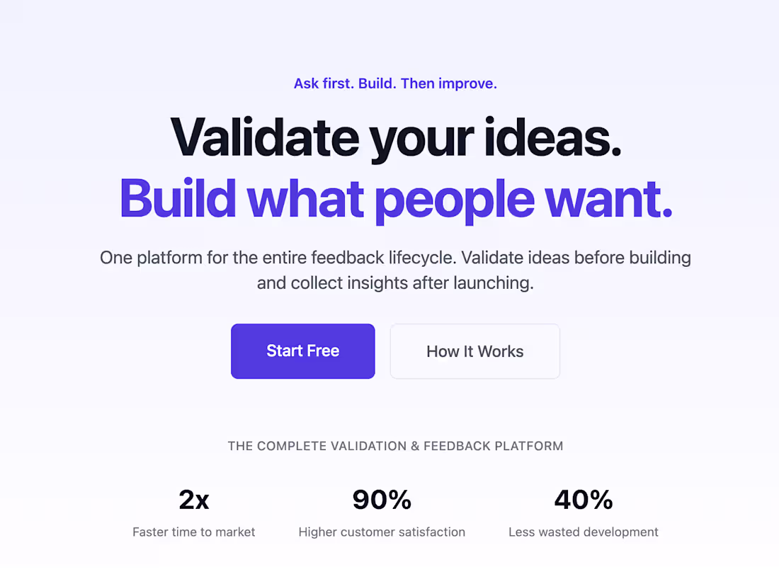 Cover image for AskThenBuild - Ai Powered Insights and Idea Validation
