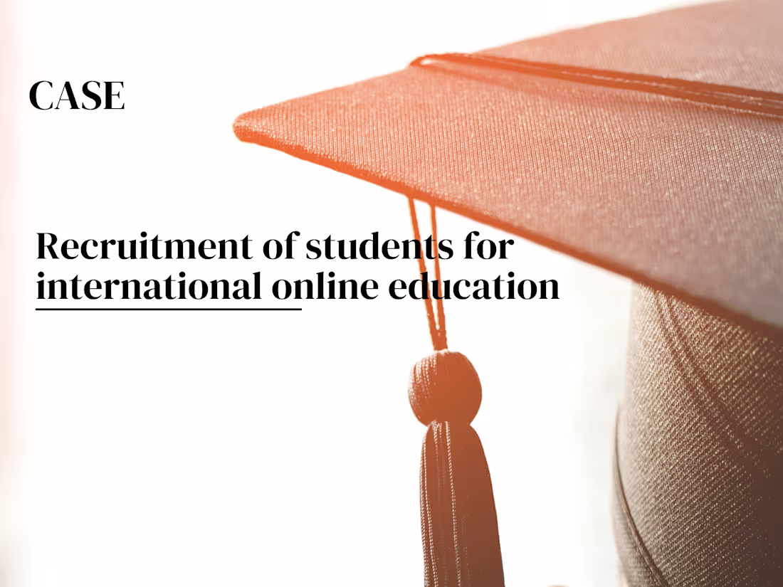 Cover image for Case: Recruitment of students for international online education