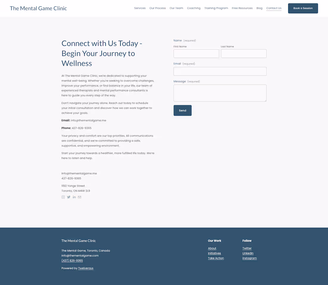 Cover image for Saving a mental health clinic's website | thementalgame.me