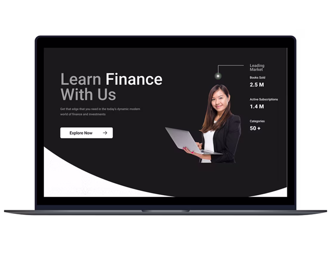 Cover image for Finance Learning Ebook Landing Page (Web & Mobile) :: Behance