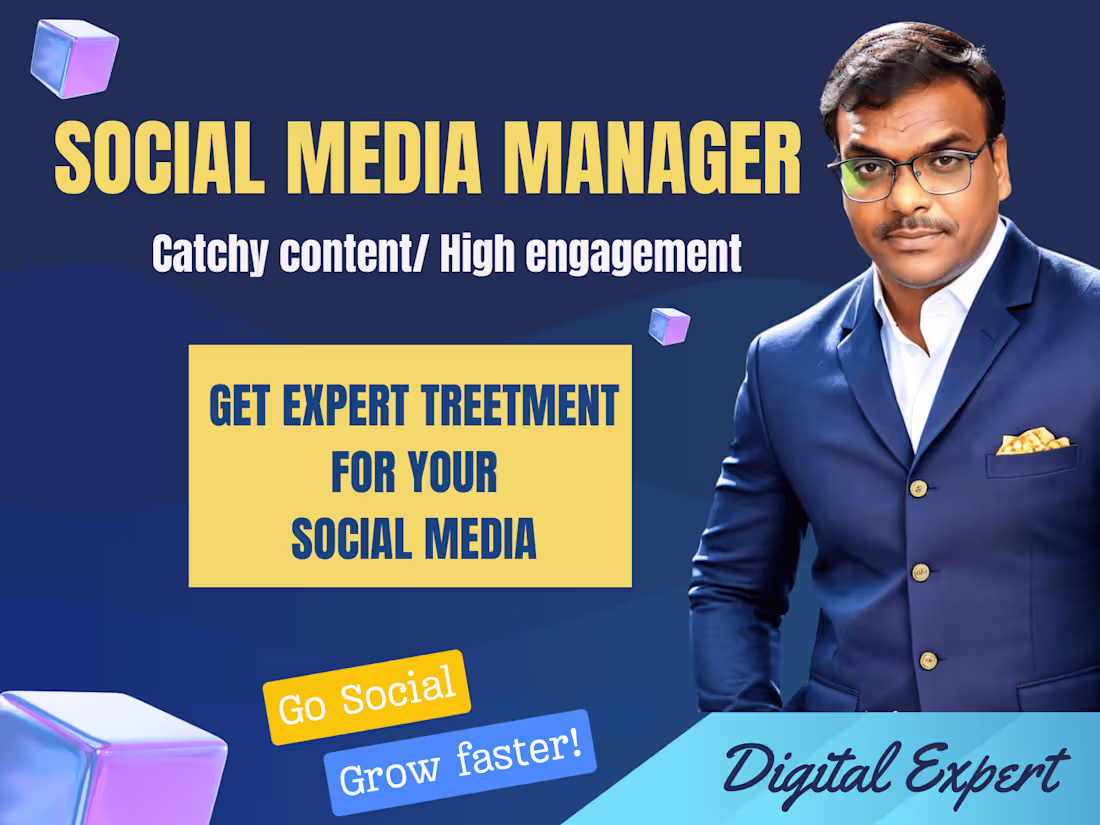 Cover image for Pro Social Media Manager for small business online success