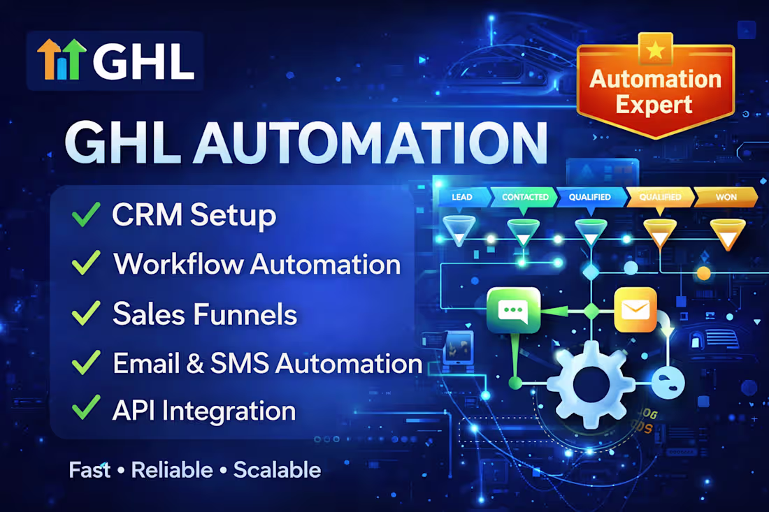 Cover image for GoHighLevel & n8n Automation Specialist | CRM & Lead Automation