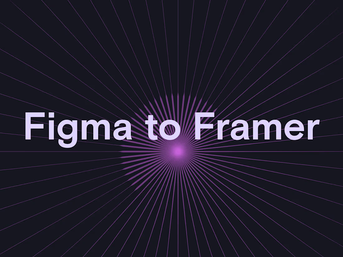 Cover image for Figma to Framer Landing Page
