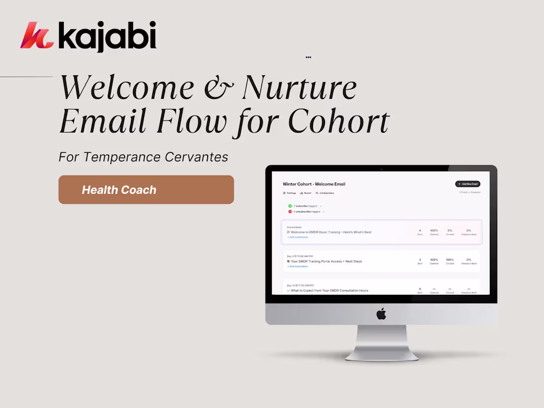 Cover image for Kajabi Email Automation Setup for Coaching Programs