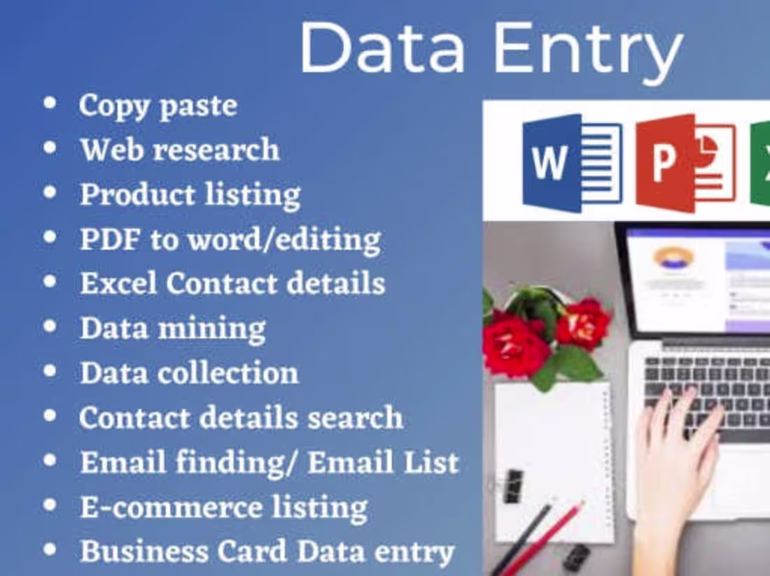 Cover image for Data entry, clean up, and scrapping