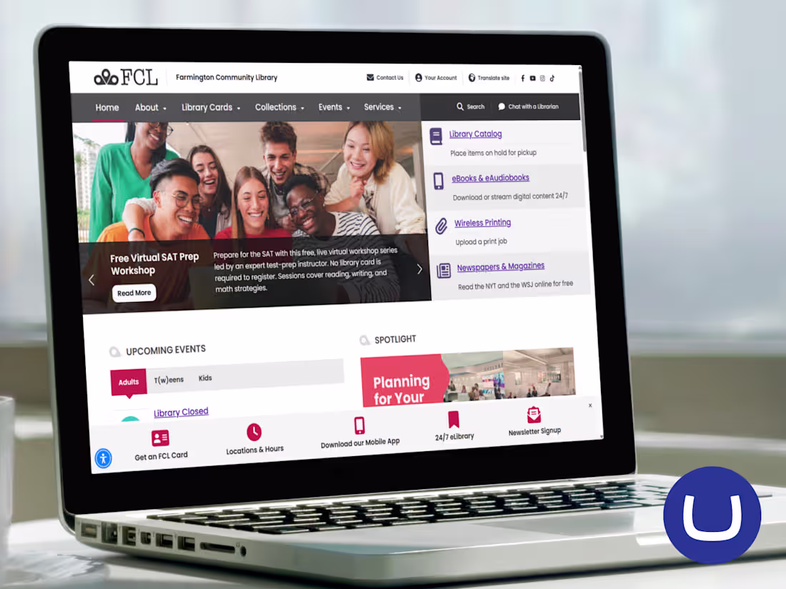 Cover image for Farmington Community Library - Umbraco Website