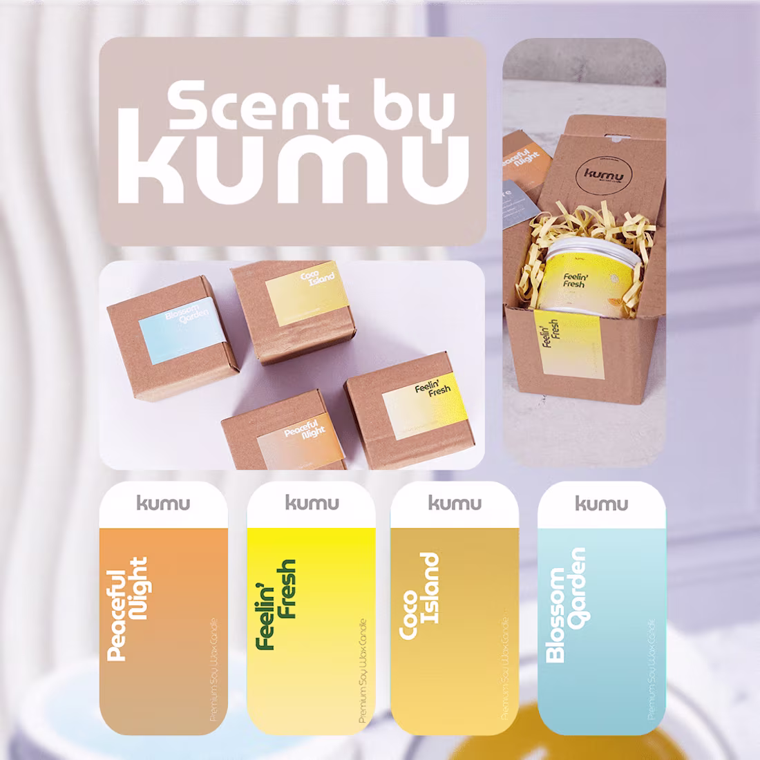 Cover image for Brand Identity for ScentbyKumu | Scented Candle Business
