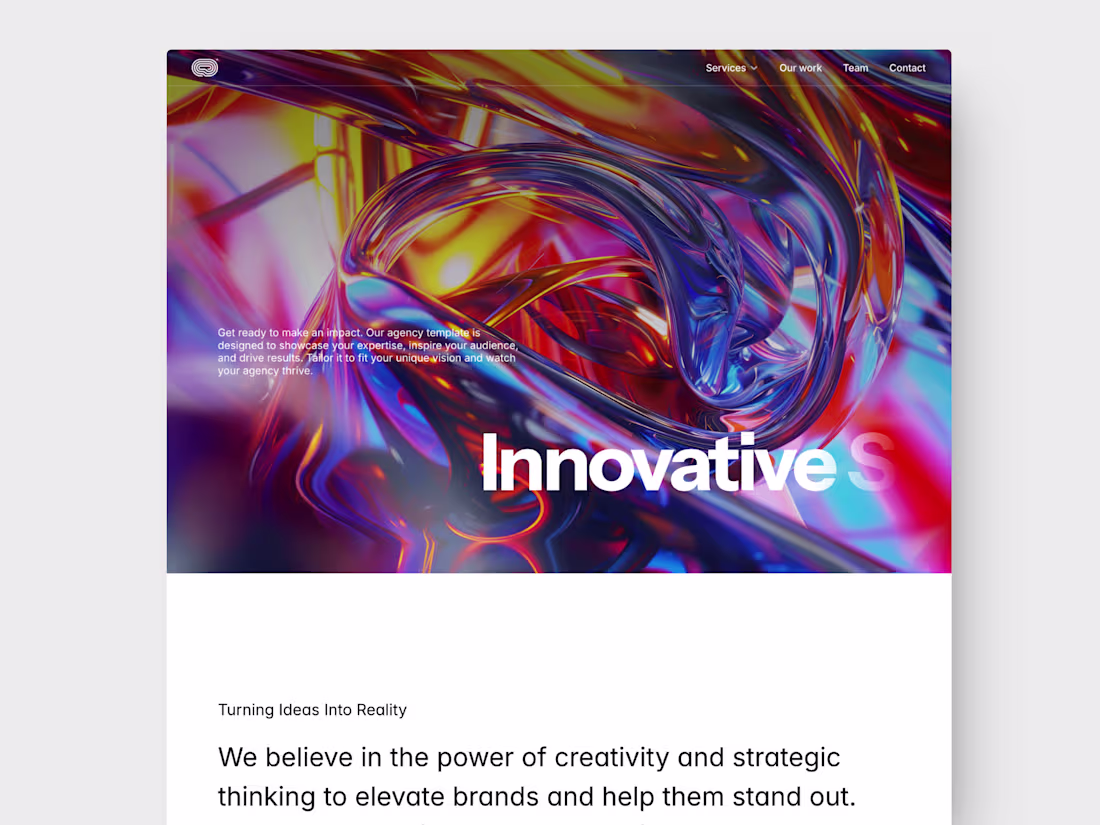 Cover image for Design Agency Website