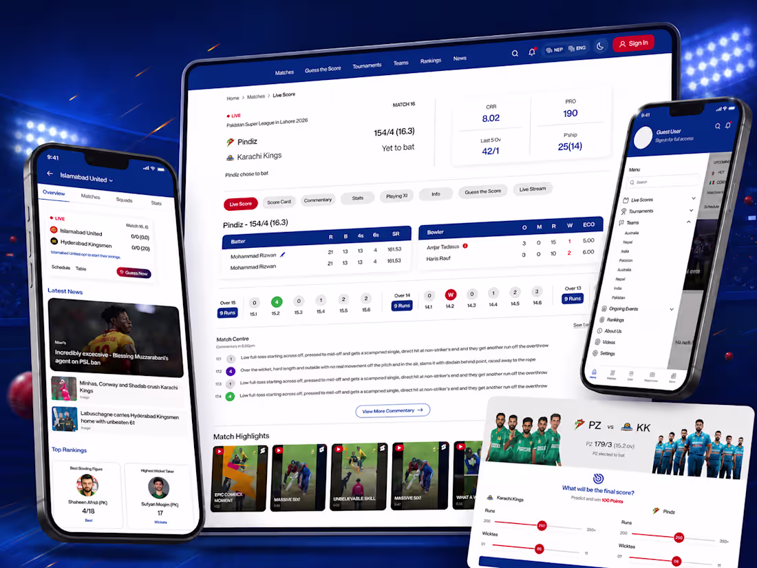 Cover image for Cricket Live Updates Platform Development