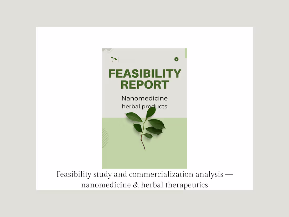 Cover image for Feasibility study and commercialisation analysis of a global...