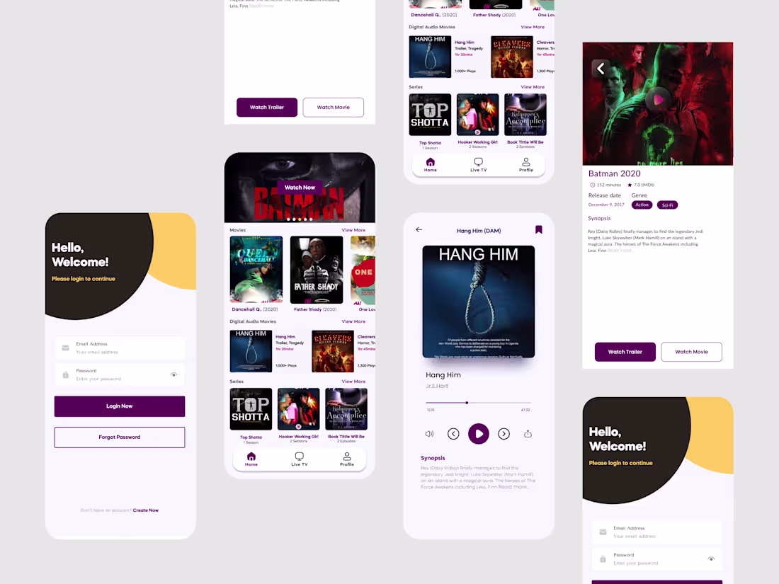Cover image for Collywood App Redesign (Figma Only)
