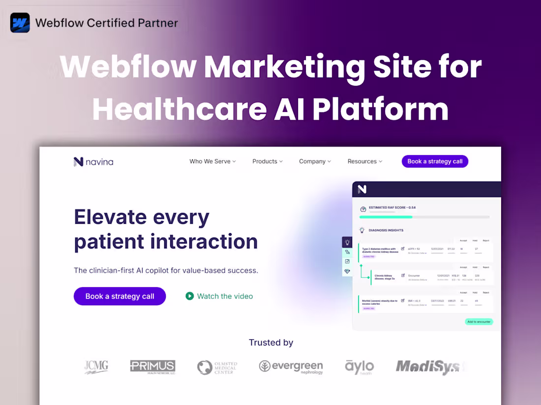 Cover image for Simplifying and Elevating a Complex Digital Experience - Webflow