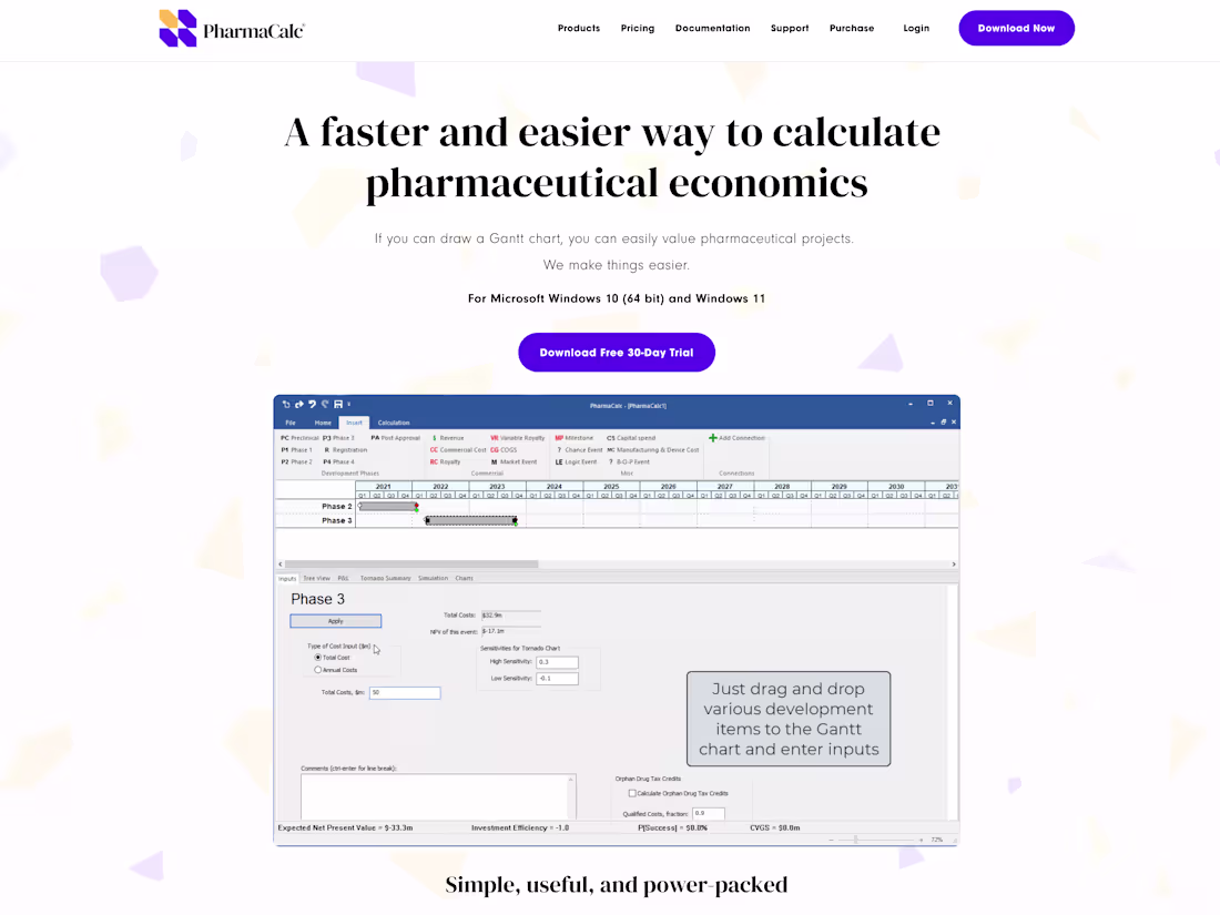 Cover image for PharmaCalc | Pharmaceutical Valuation and Portfolio Software