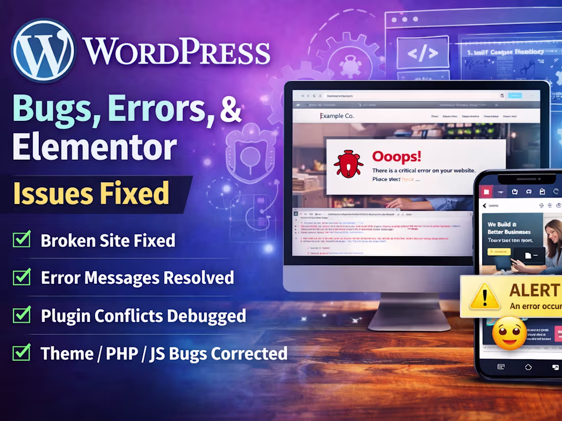 Cover image for Fix WordPress Issues, Bugs & Errors Fast