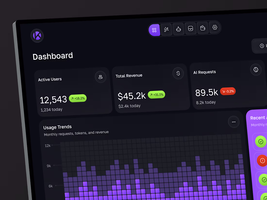 Cover image for AI SaaS Dashboard UI |