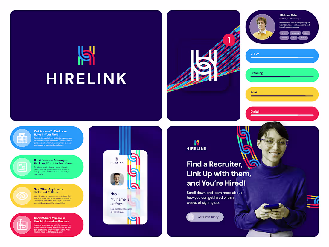 Cover image for Hirelink Brand Identity