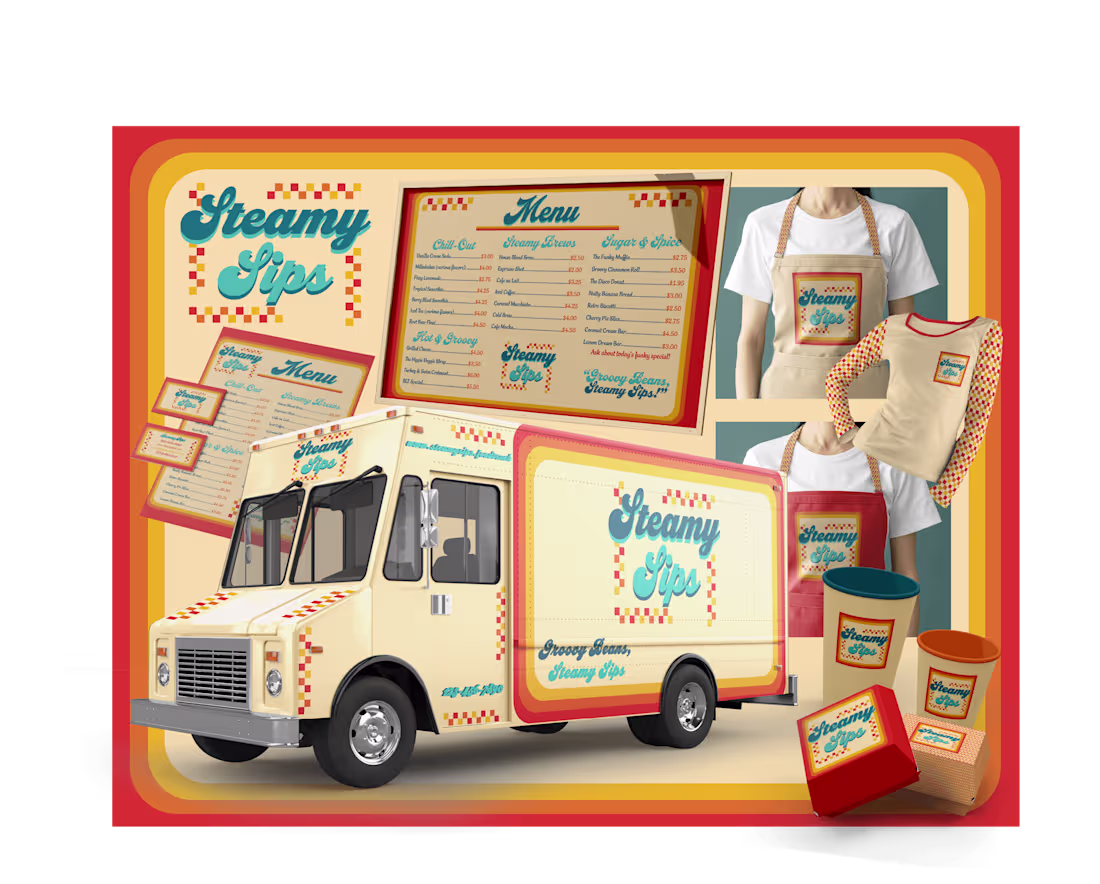 Cover image for Steamy Sips Branding