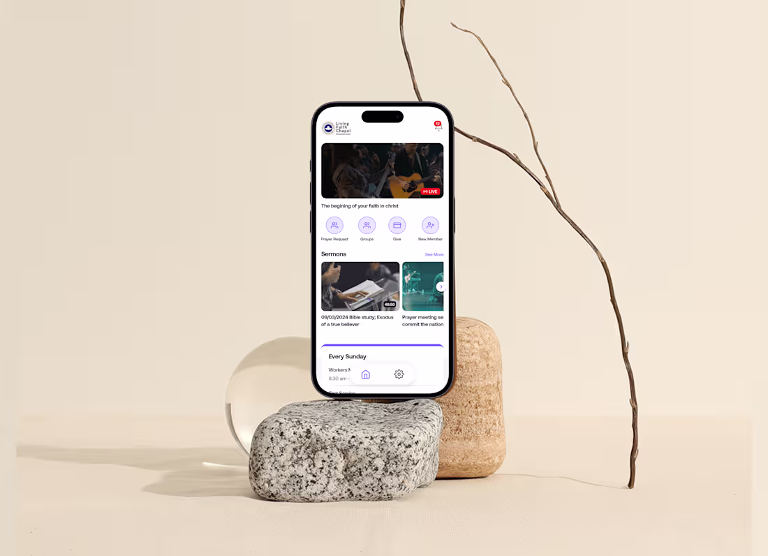 Cover image for Redeem Living Faith Chapel App Design