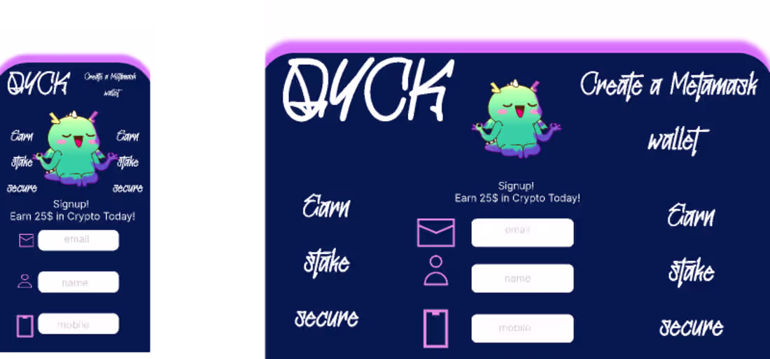 Cover image for PLAY2EARN Signup Page Design