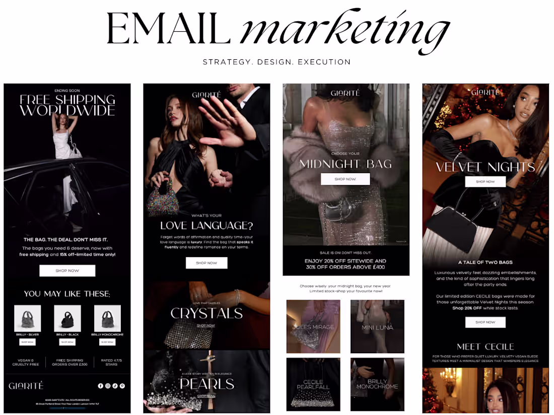Cover image for Klaviyo Email Marketing Strategy + Design for Luxury Brand