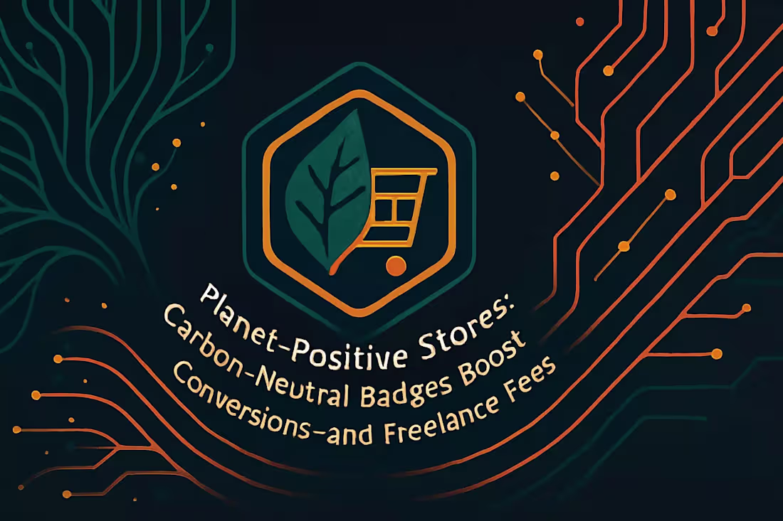 Cover image for Planet-Positive Stores: Carbon-Neutral Badges That Boost Conversions—and Freelance Fees