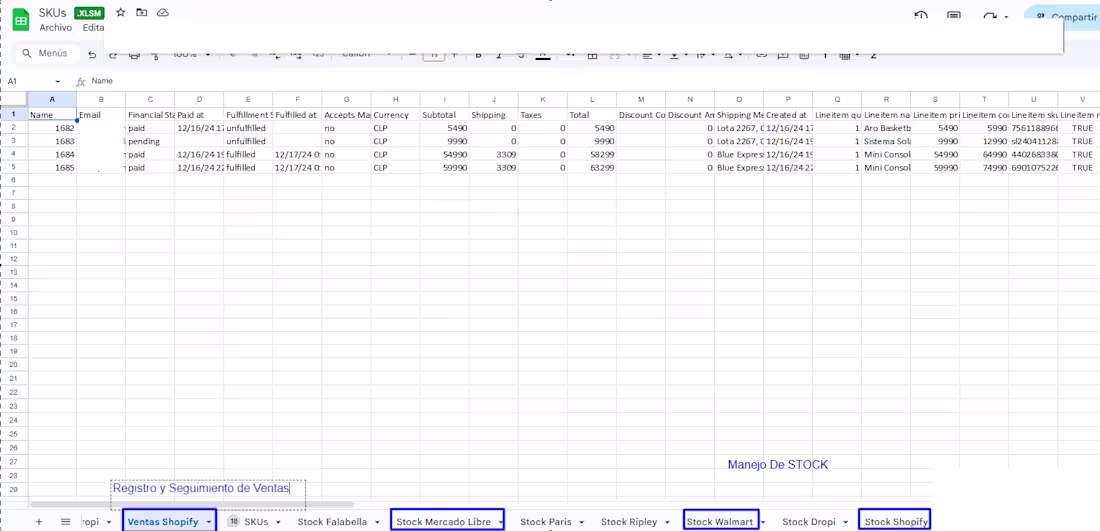 Cover image for Manejo de inventario y Logistica administrativa de E-commerce