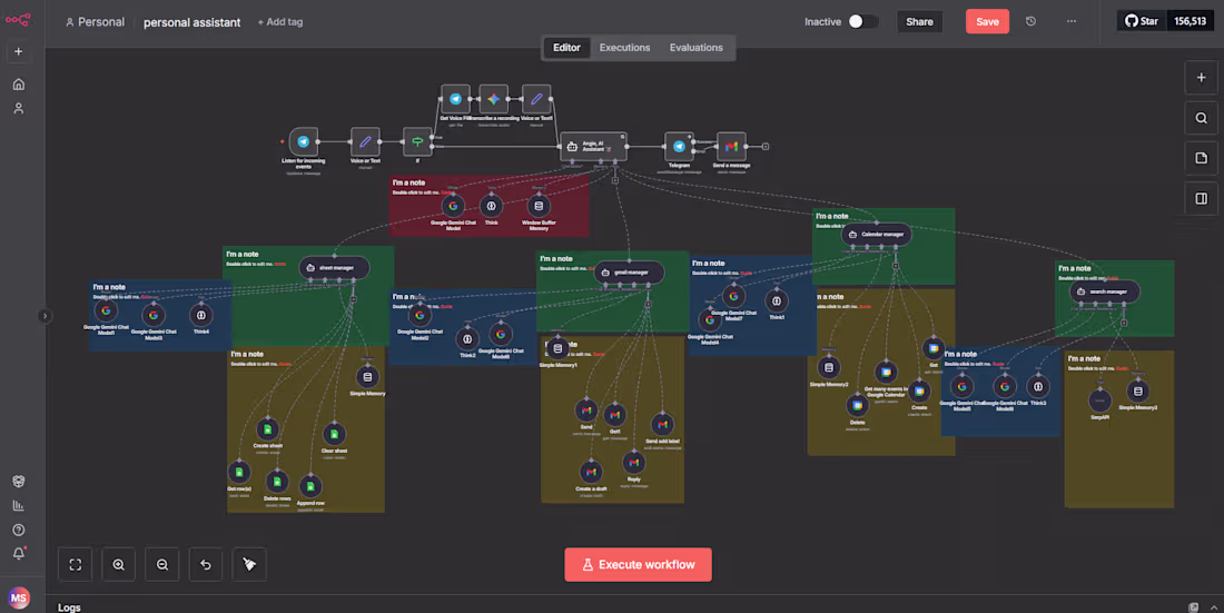 Cover image for 🚀 AI Personal Assistant Workflow Sharing a quick look at my...