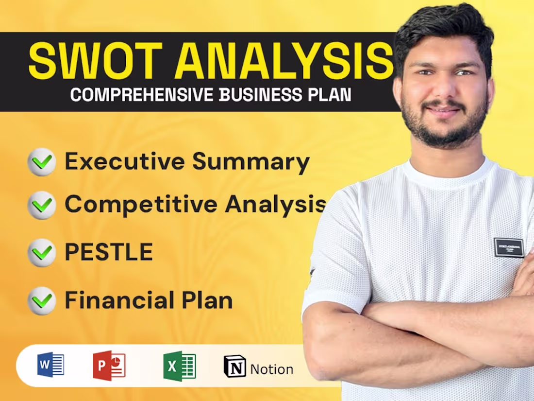 Cover image for Business Plan with Market Research, SWOT & Financial Modelling