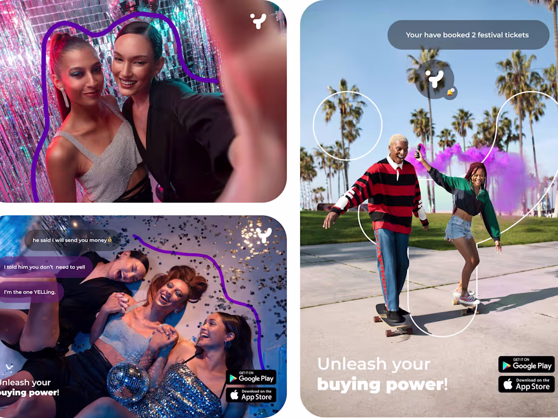 Cover image for Yell Fintech App | Socials & Billboard