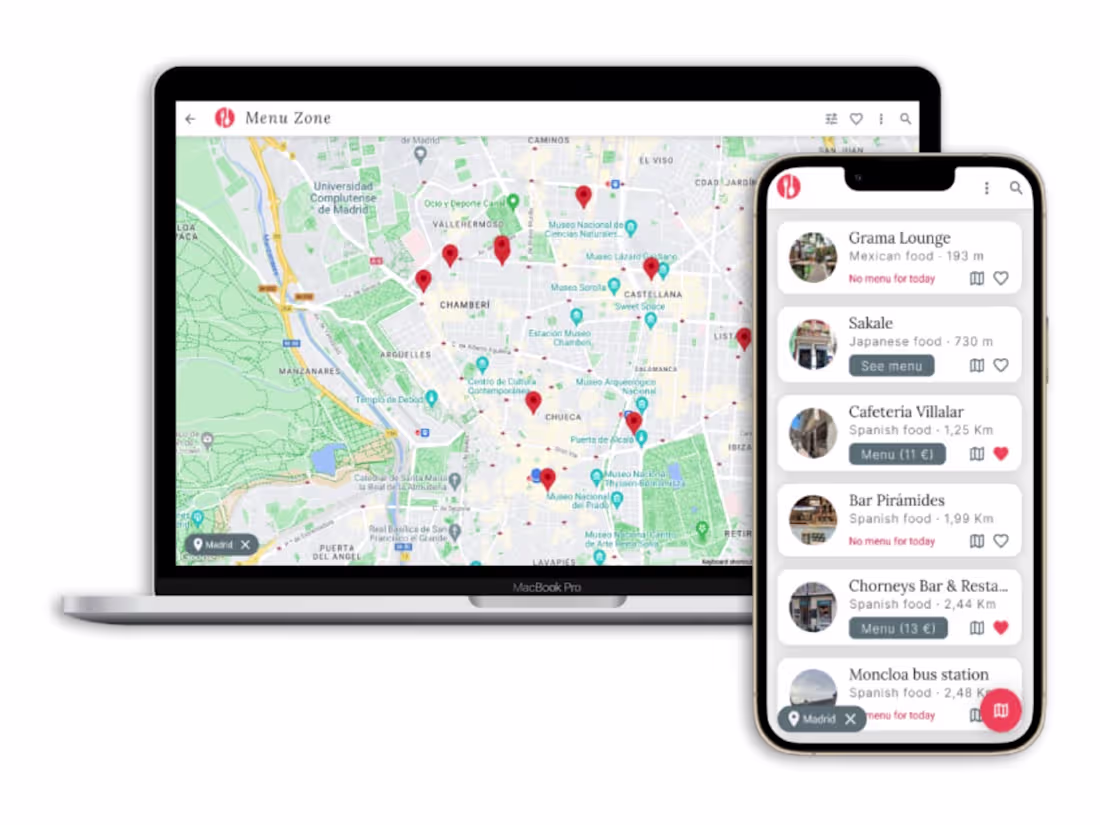 Cover image for Menu Zone App