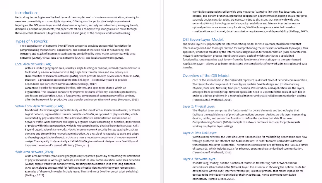 Cover image for Networking Technologies Report