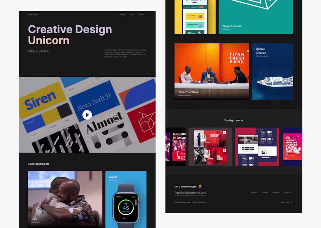 Cover image for Web Portfolio for a Multidisciplinary Designer