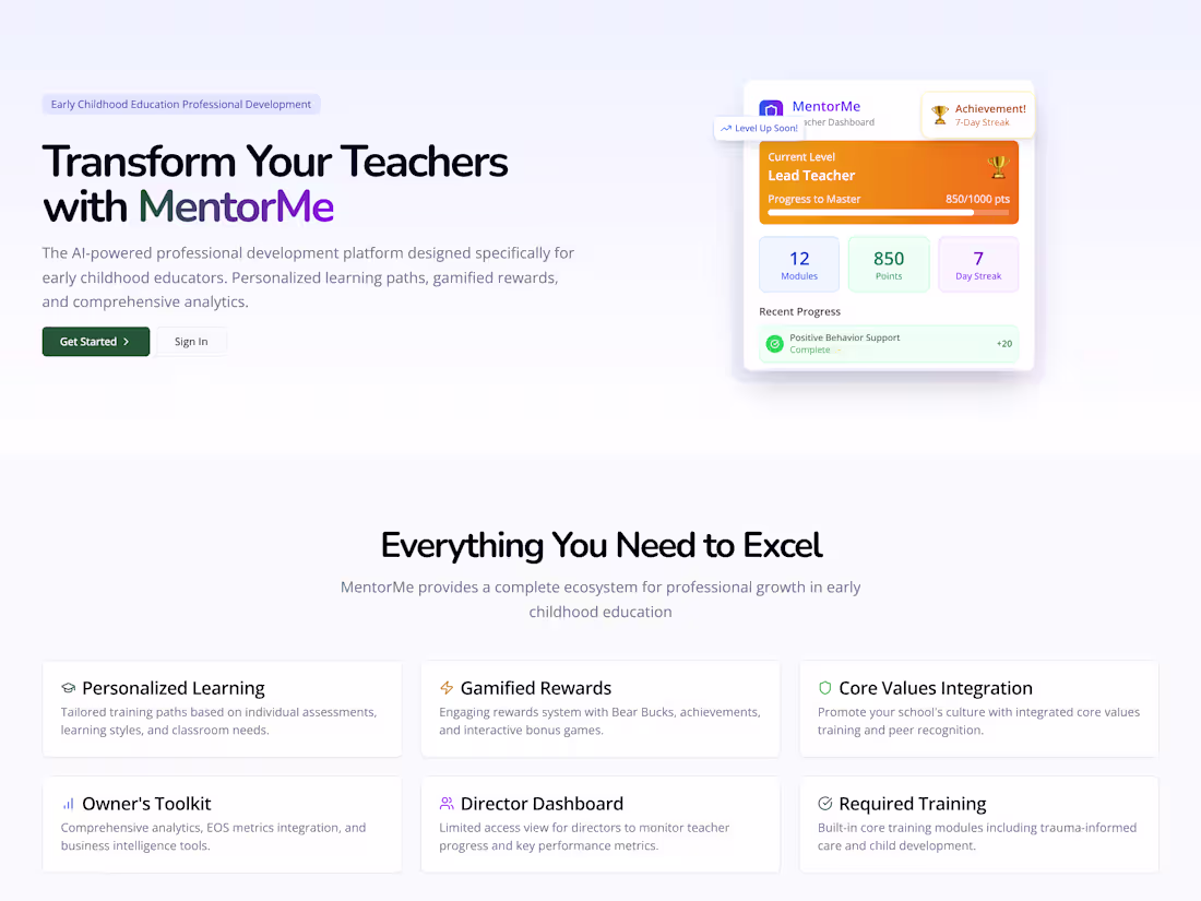 Cover image for MentorMe ECE Assessment Platform Development