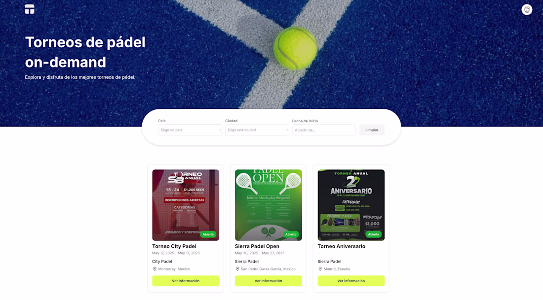 Cover image for Tourney.mx | Tournament Marketplace & Sports Club Management App