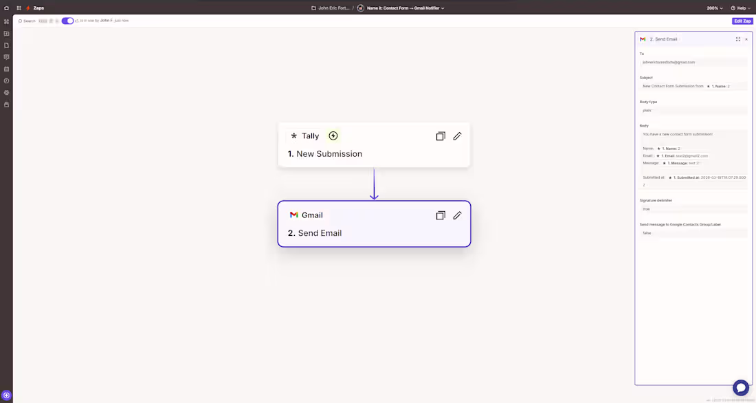 Cover image for Contact Form → Gmail Notifier
Built