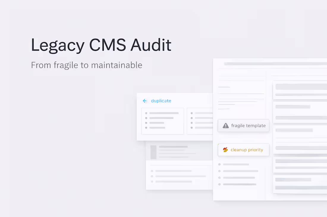 Cover image for Legacy CMS Audit