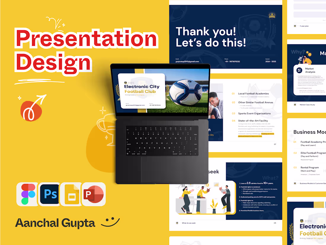 Cover image for Professional presentation design and investor pitch desk
