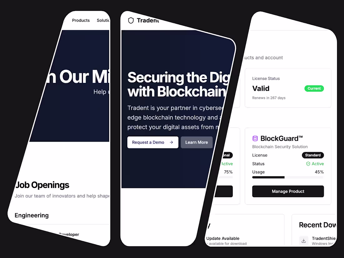 Cover image for Tradent | Cybersecurity Future-Proof Platform