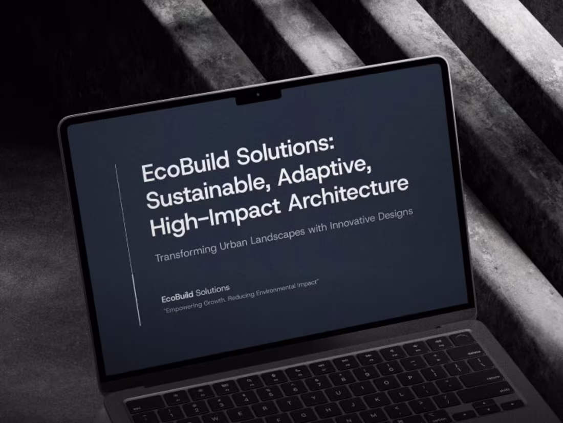 Cover image for Pitch Deck for EcoBuild Solutions