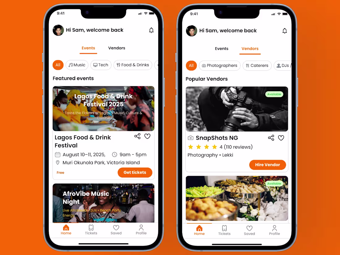 Cover image for Mobile app that combines event ticketing and vendor