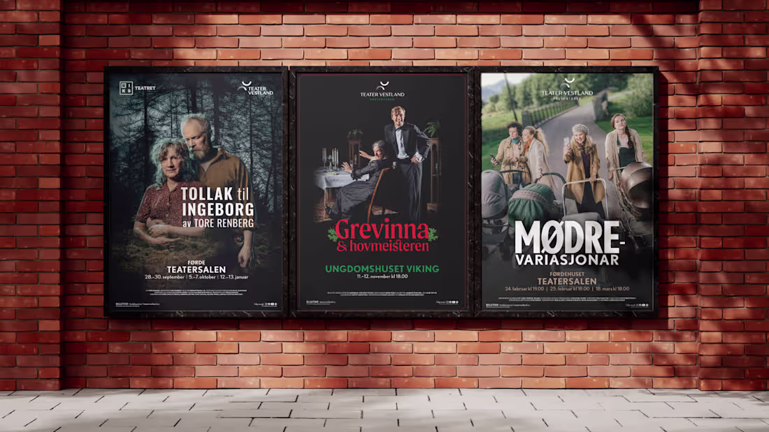 Cover image for Print design for Teater Vestland 