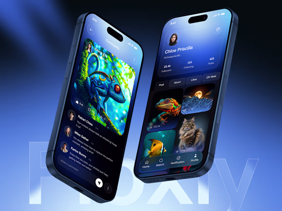 Cover image for Social Media Mobile App – UI/UX