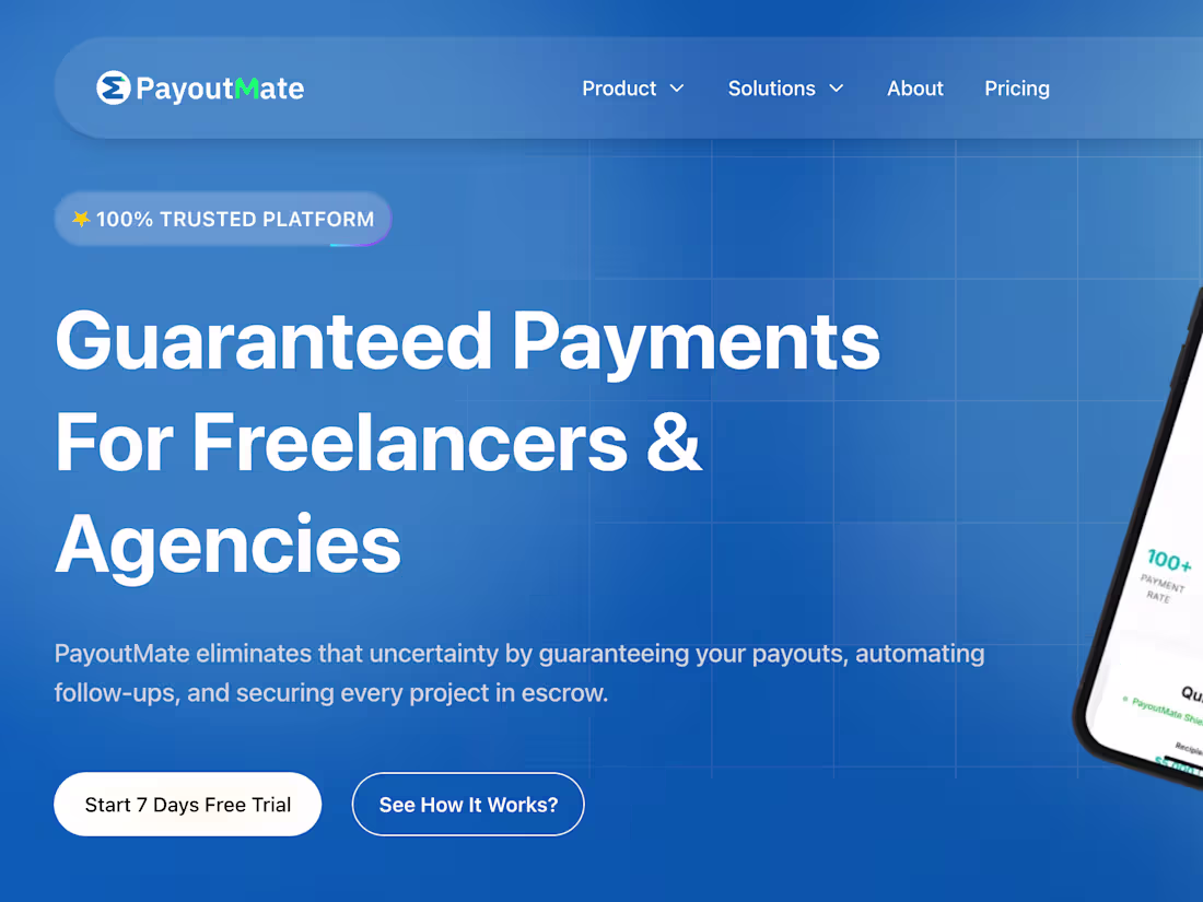 Cover image for PayoutMate: Guaranteed Payments & Escrow for Freelancers