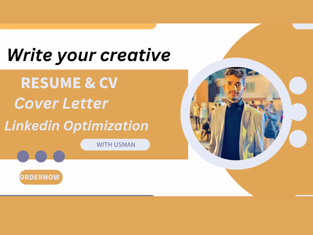 Cover image for I will deliver professional resume writing services
