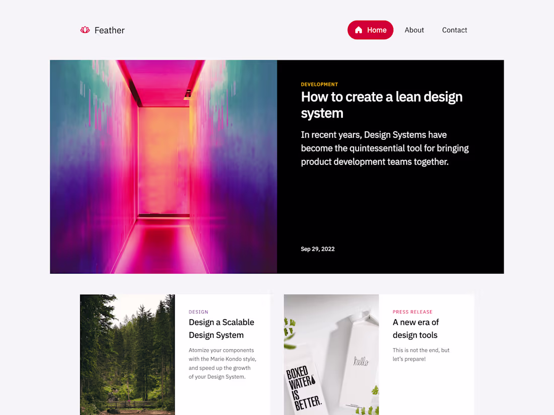 Cover image for Feather — Multi Layout Blog Template for Framer