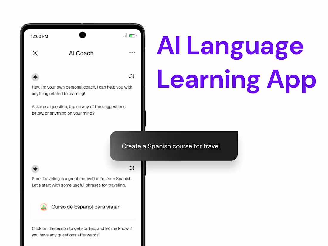 Cover image for AI Language Learning App 
